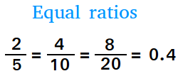Equal ratios Equal ratios