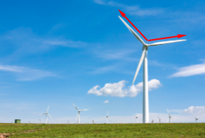 Obtuse angle in a wind turbine Obtuse angle in a wind turbine