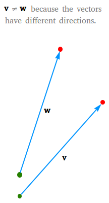 Vectors with different directions.