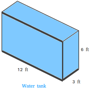 Volume of a water tank
