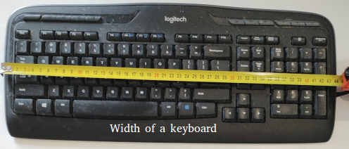 Width of a keyboard